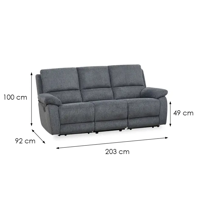 Kanapé Aruba 3S+2REC szürke relaxációs funkcióval,5