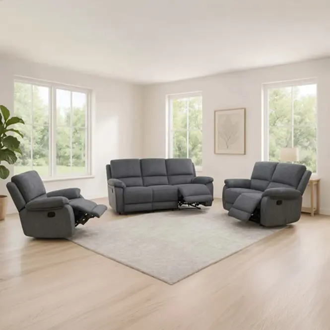 Kanapé Aruba 3S+2REC szürke relaxációs funkcióval,6