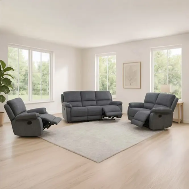 Fotel Aruba szürke relax funkcióval