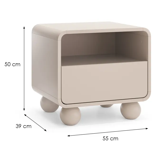 Éjjeliszekrény Albion S55 Kasmír,2