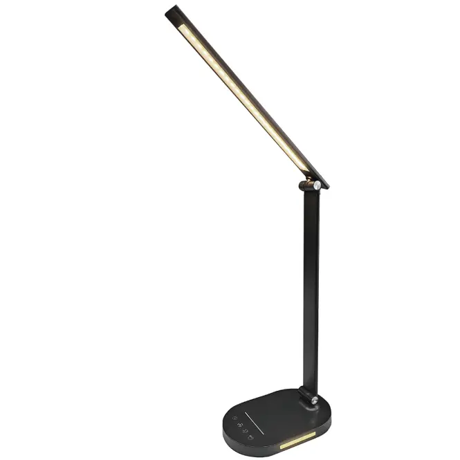 Asztali lámpa ALIS BLACK CCT 5 BARW 7W DIM USB LB1