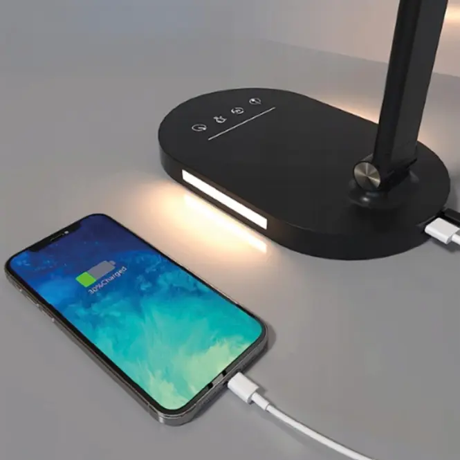Asztali lámpa ALIS BLACK CCT 5 BARW 7W DIM USB LB1