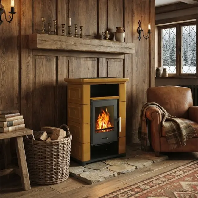 Kandallókályha Primo kerámia honey brown 7 kW