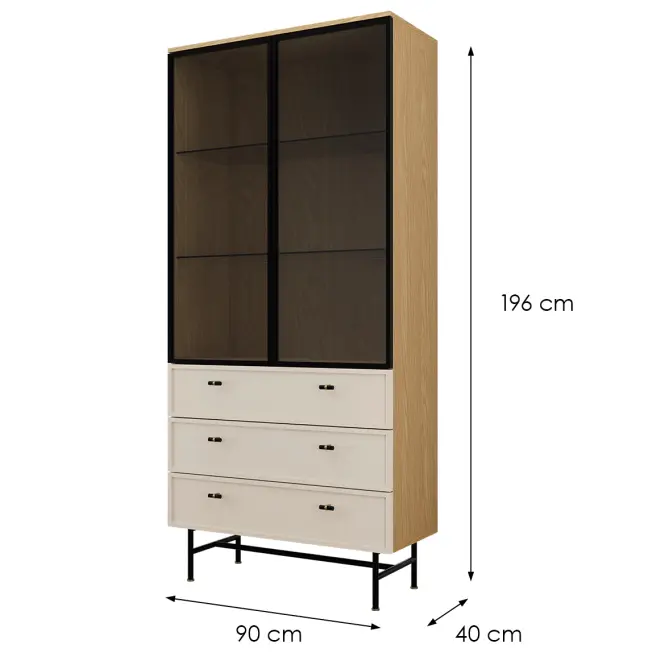 Vitrin Elora 2 Tavaszi tölgy/Macadamia,2