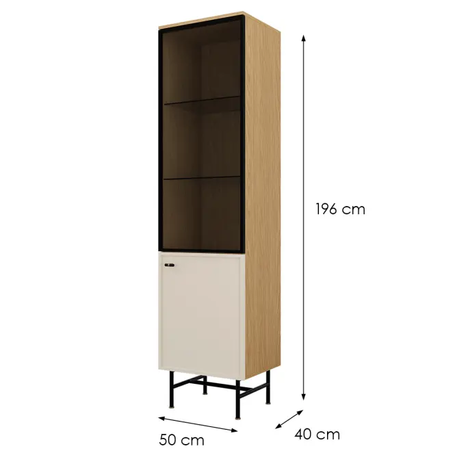 Vitrin Elora 3l/P Tavaszi tölgy/Macadamia,2