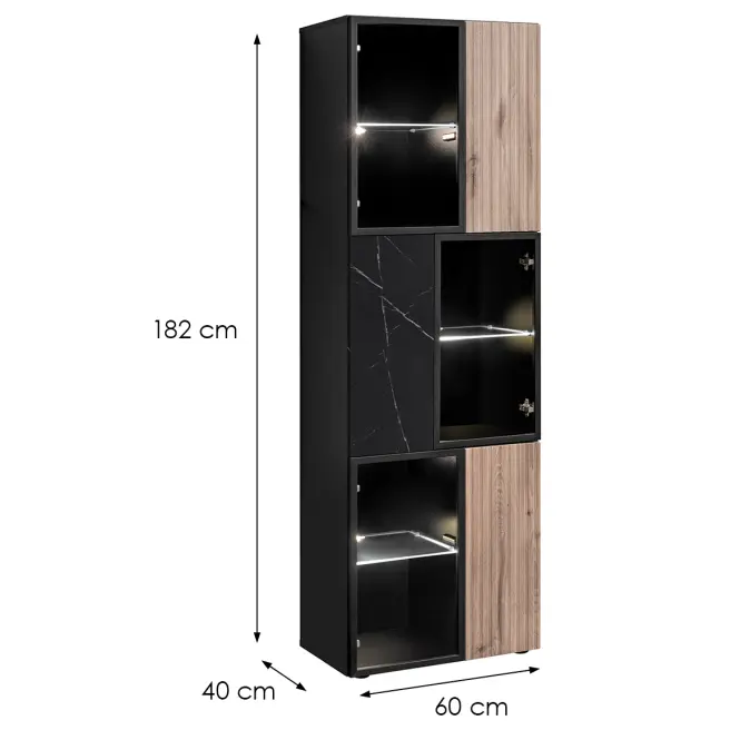 Vitrin Cannes Zmwdv Cs Wsw Black/Viking/Marble Black,2