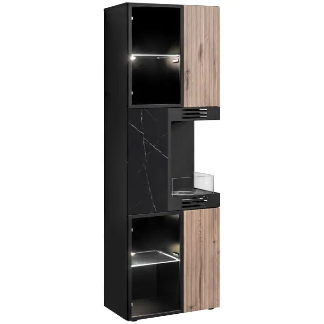 Vitrin Cannes Cs Wsw-K Black/Viking/Marble Black