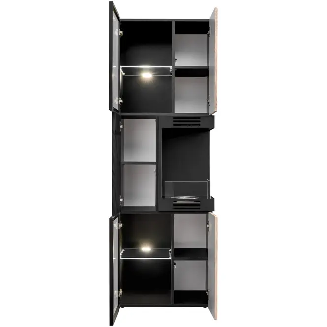 Vitrin Cannes Cs Wsw-K Black/Viking/Marble Black,3