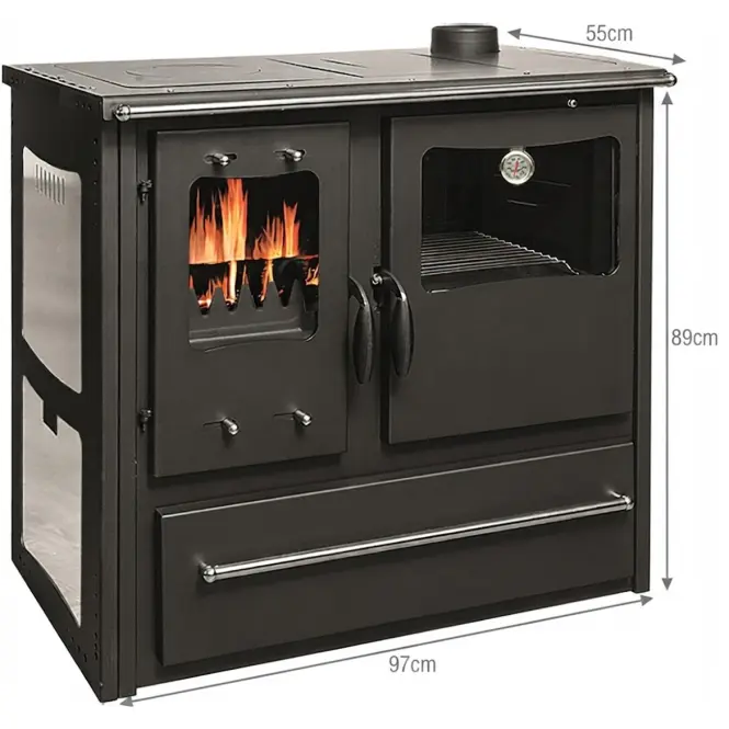 Tűzhely Termo 100 Grey balos 10,29 kW