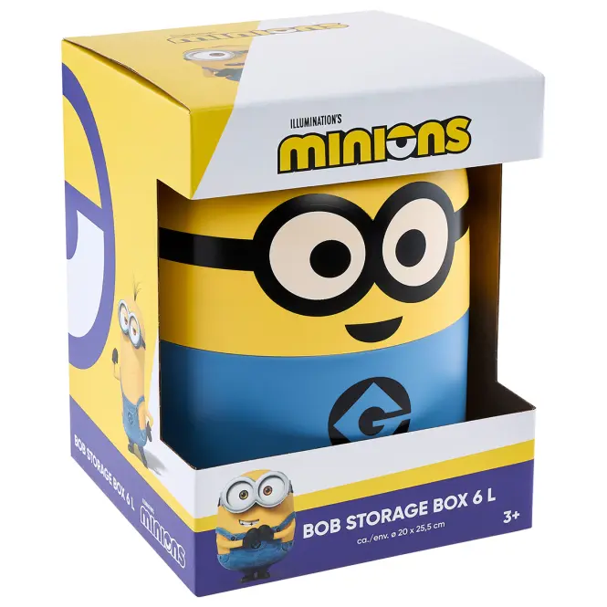 Műanyag tartály Minions Bob 6 l sárga