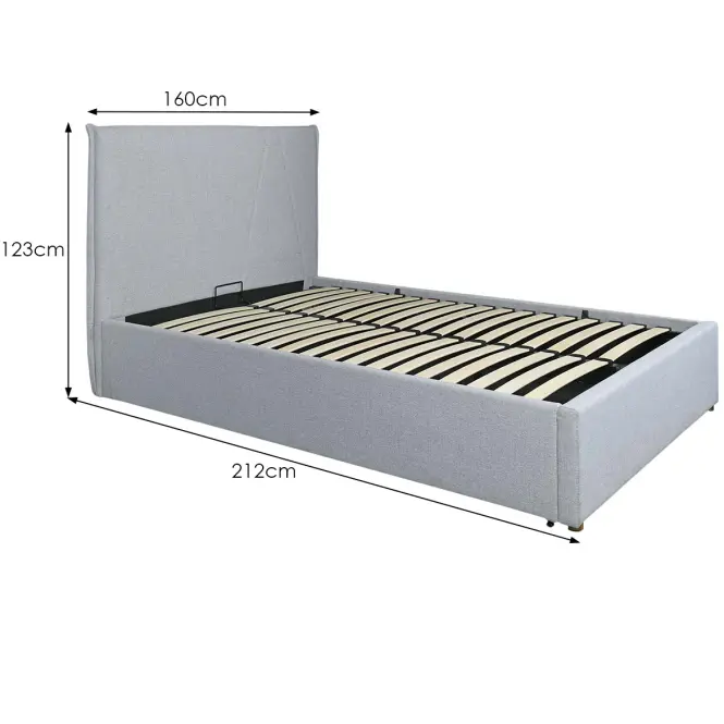 Ágy Rovigo 140x200 BED23-06 szürke,10