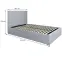 Ágy Rovigo 140x200 BED23-06 szürke,10