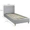 Ágy Cesana 90x200 BED23-09 szürke,10