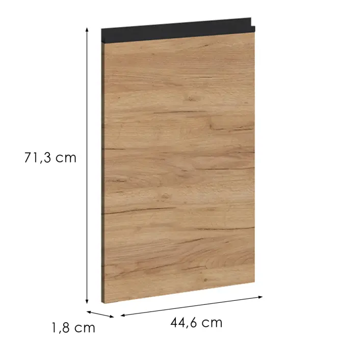 Ajtó mosogatógéphez Brick 45 fekete/craft,2