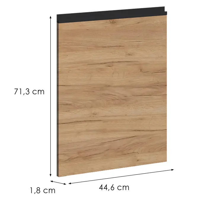 Ajtó mosogatógéphez Brick 60 fekete/craft,2