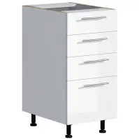 Konyhaszekrény Emilia D40 4SZ fehér/fehér fényes HG