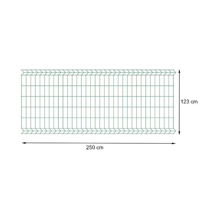 Panel 3D Light II 250x123 cm – ral 6005