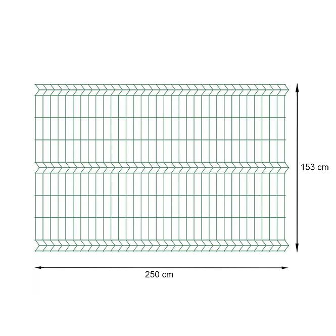 Panel 3d light ii 250x153 cm – ral 6005