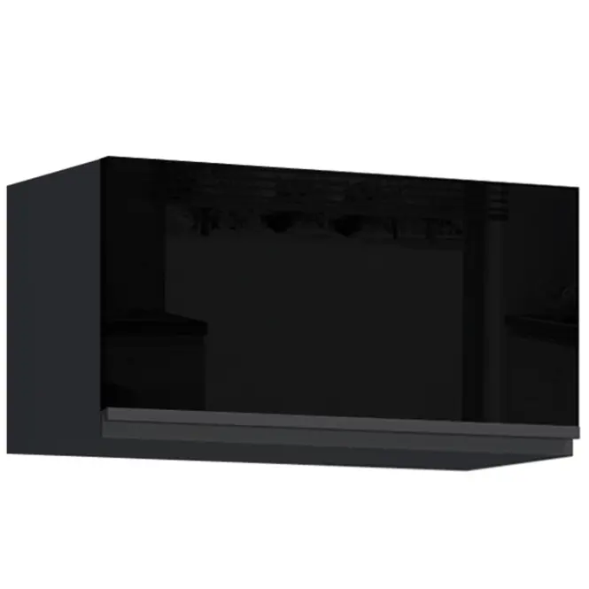 Konyhaszekrény Brick G80OK fekete/fekete fényes HG