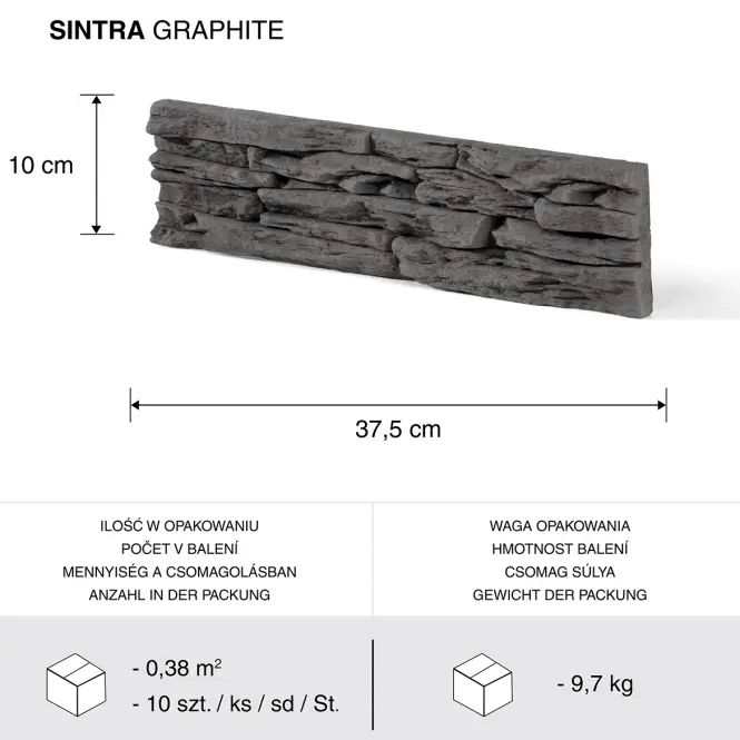 Betonkő Sintra graphite,3