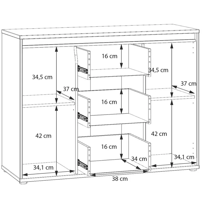 Komód Mimatte Homok Avnk231b-M846,8