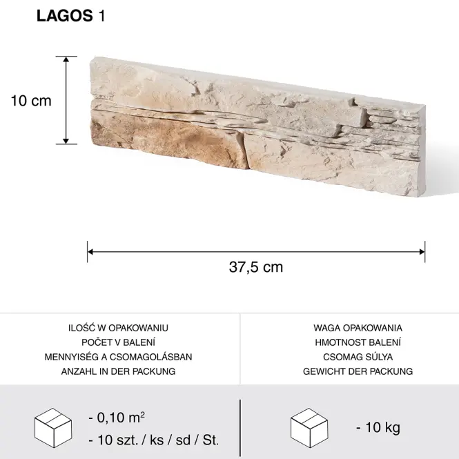 Betonkő Lagos natural,3