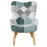 Fotel Maddie mentazöld patchwork
