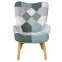 Fotel Maddie mentazöld patchwork