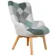 Fotel Maddie mentazöld patchwork,2
