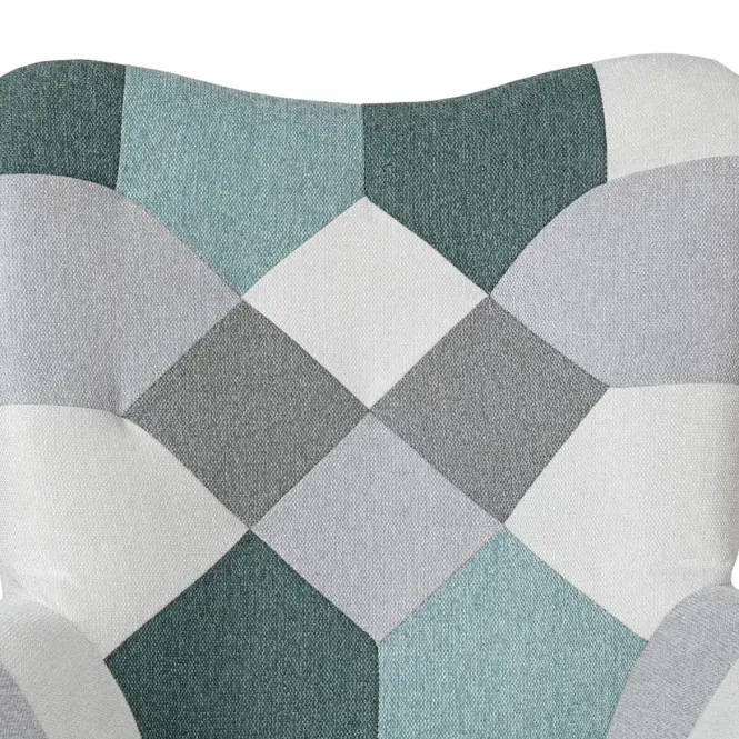 Fotel Maddie mentazöld patchwork,5