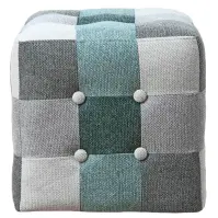 Puff Maddie mentazöld patchwork