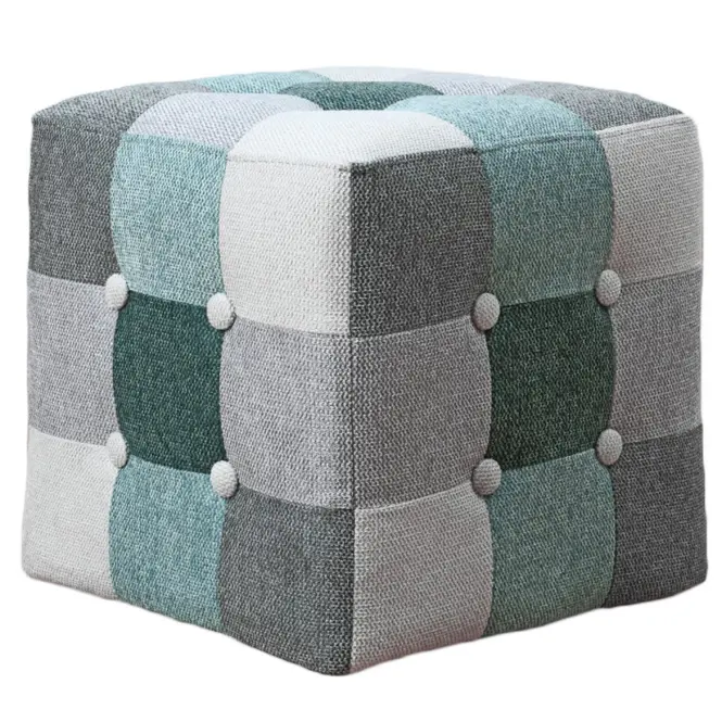 Puff Maddie mentazöld patchwork,2