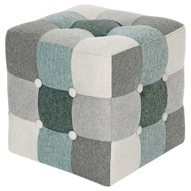 Puff Maddie mentazöld patchwork,4