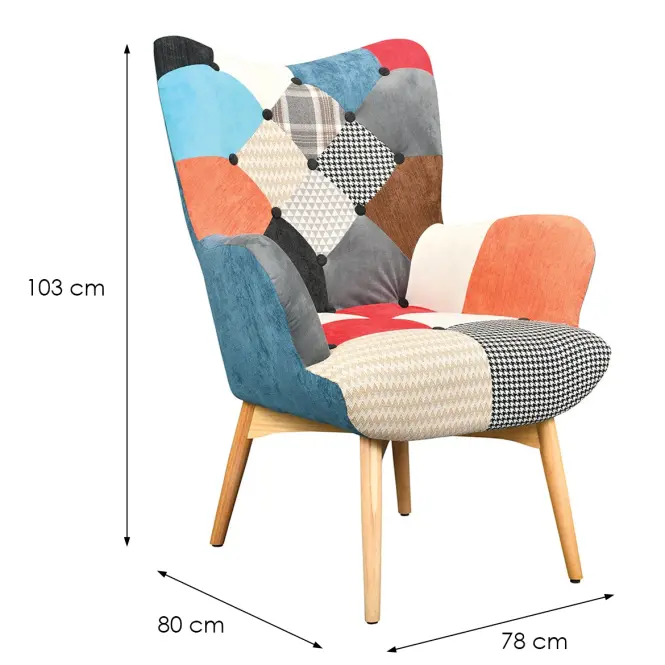 Fotel Chic Art Patchwork