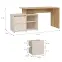 Íróasztal Mimatte Homok L/R Avnb131-M846,2