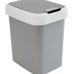12 literes szemetes, szürke/fehér – 27x22x31,5 m