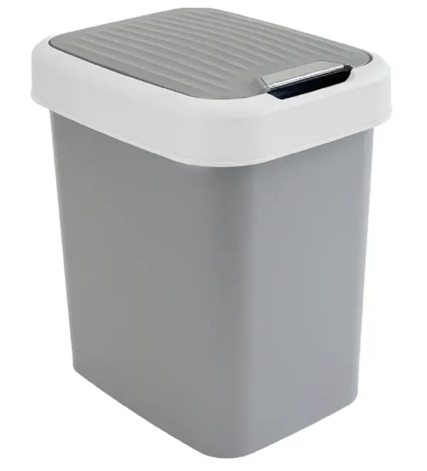 12 literes szemetes, szürke/fehér – 27x22x31,5 m