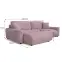 Sarokgarnitúra szett Rima 1 L Lincoln D 62,5
