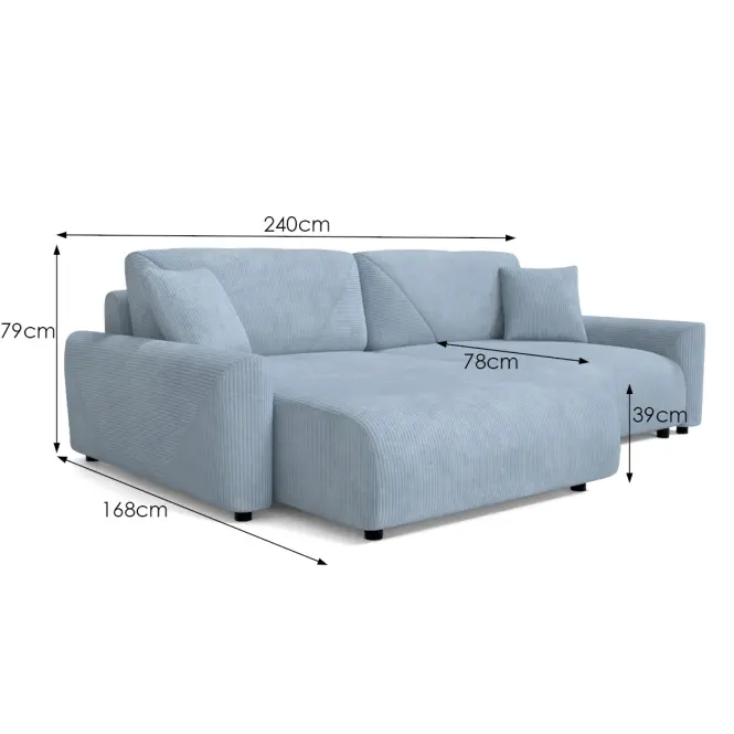 Sarokgarnitúra szett Rima 1 L Lincoln D 70,5