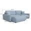 Sarokgarnitúra szett Rima 1 L Lincoln D 70,5