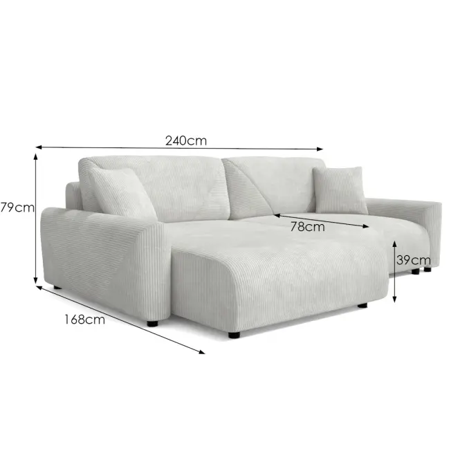 Sarokgarnitúra szett Rima 1 L Lincoln D 86,5