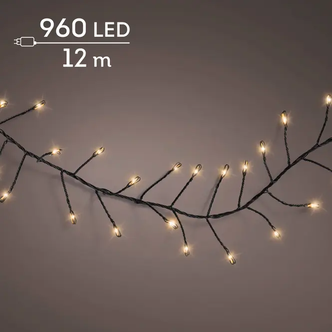 Karácsonyi fények LED 960L 496717 WW ZEW BLACK