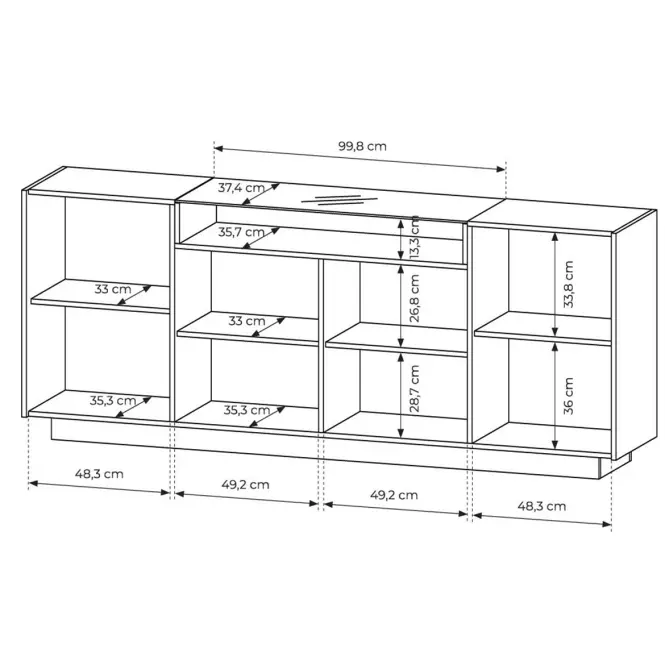 Komód Hiro B 203 4d Beige,4