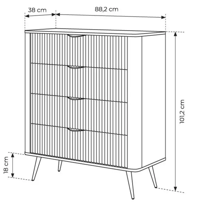Lante Komód Beige 4s Nélkül,3