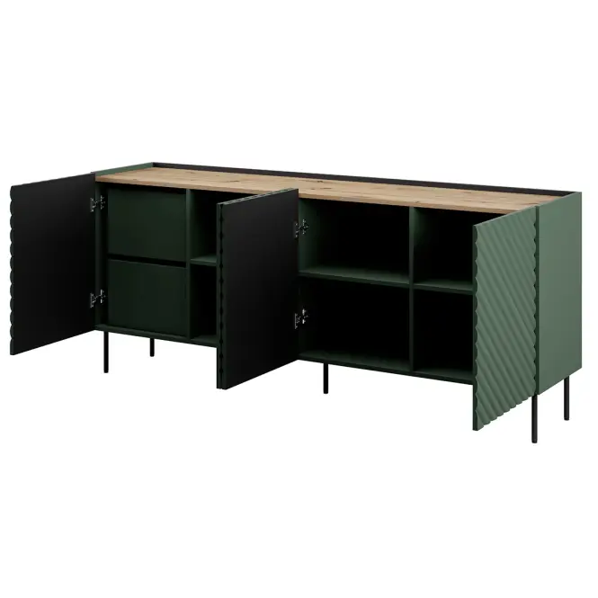 Komód 4d2sz Onda Green/Artisan,3