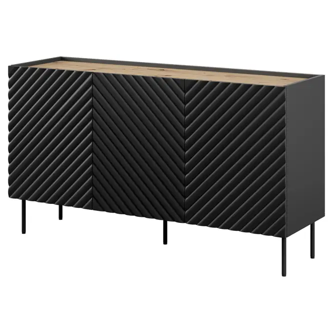 Komód 150 3d2sz Onda Fekete