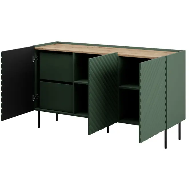 Komód 150 3d2sz Onda Green/Artisan,3