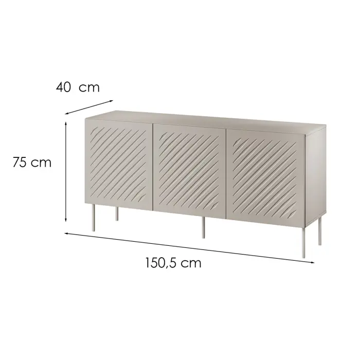 Komód 150 3d Siena Nélkül,2