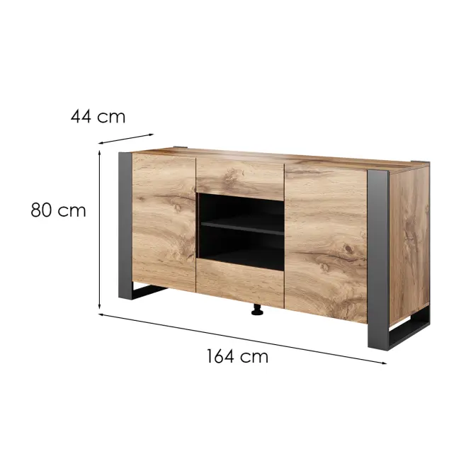 Komód Wood Ii Wotan/ Antracit,2