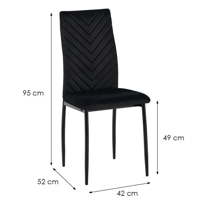 Szék Piper 13946 feket,2